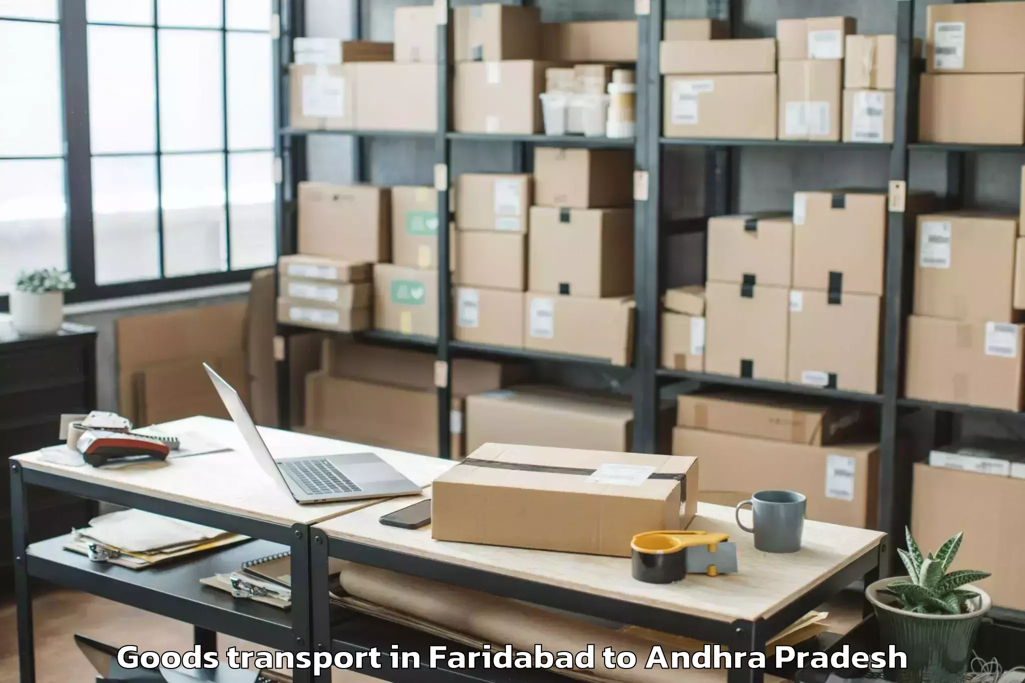 Easy Faridabad to Nuzendla Goods Transport Booking